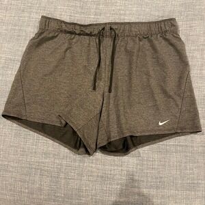 Nike Dri-FIT Shorts Womens XL Gray Heathered Athletic Running Gym Training